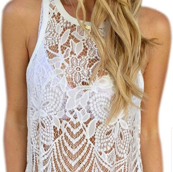 gorgeous crocheted lace tank - Picture 6 of 6